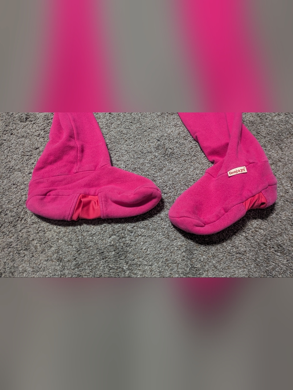 Adult Footed Pants - Hot Pink - Picture 3 of 9